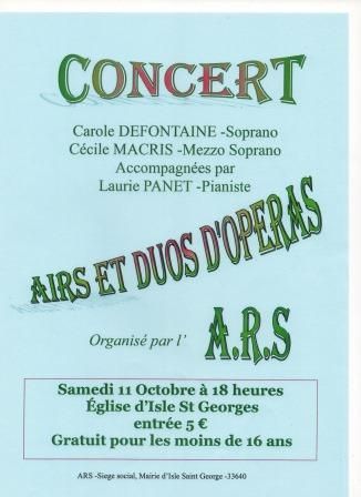 A4 concert isle st georges