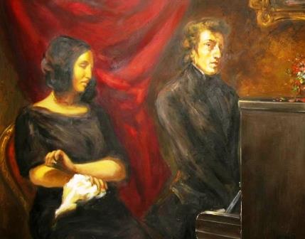Chopin et Sand par Delacroix