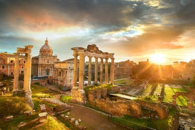 Rome le Forum où furent dispersées les cendres de Montherlant